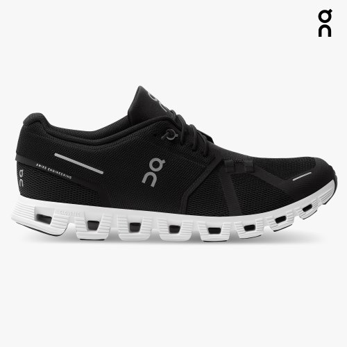 On Cloud 5 Men's Sneakers Black | KHL769-CA