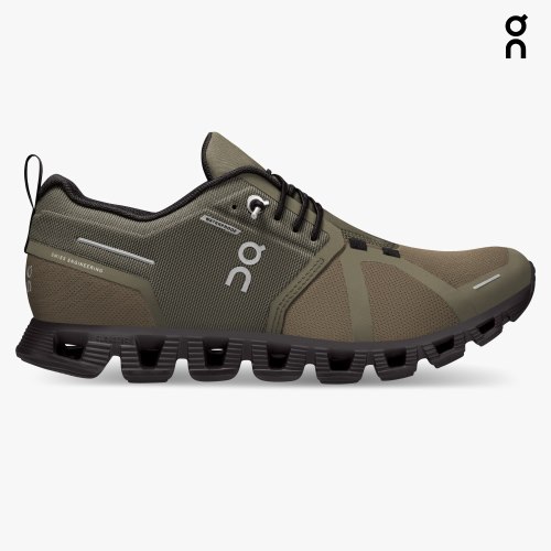 On Cloud 5 Waterproof Women's Sneakers Olive | DEA213-CA