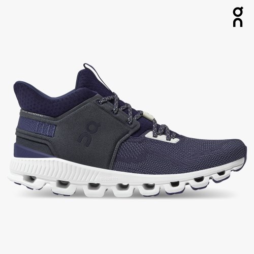 On Cloud Hi Edge Men's Sneakers Navy | AQC658-CA