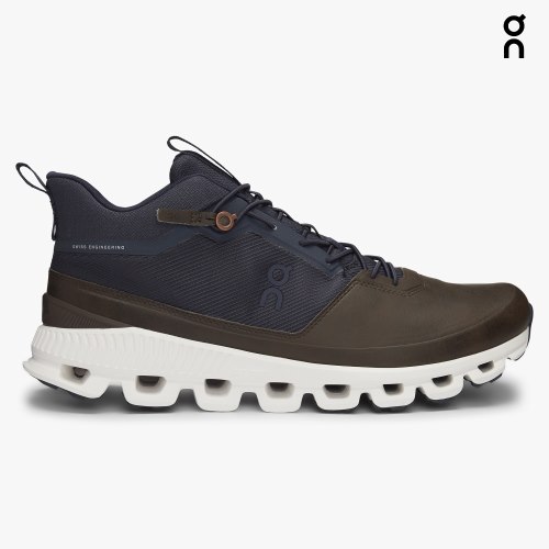 On Cloud Hi Men's Sneakers Chocolate / Navy | UEM541-CA