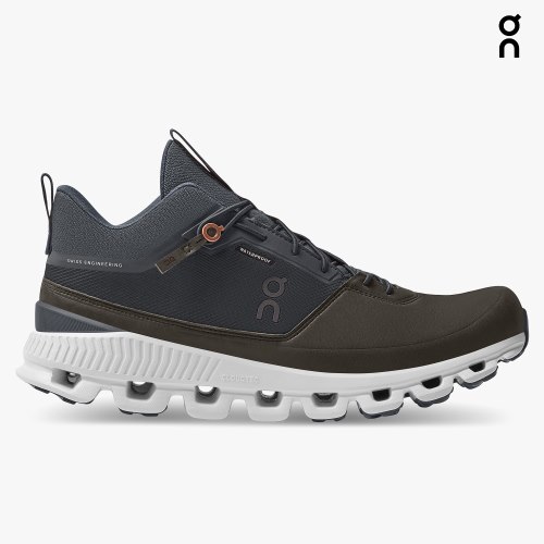 On Cloud Hi Waterproof Men's Sneakers Chocolate / Navy | BCA245-CA