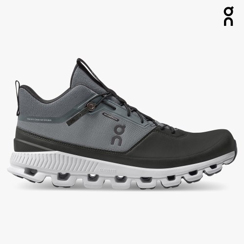 On Cloud Hi Waterproof Men's Sneakers Black / Grey | QPR891-CA