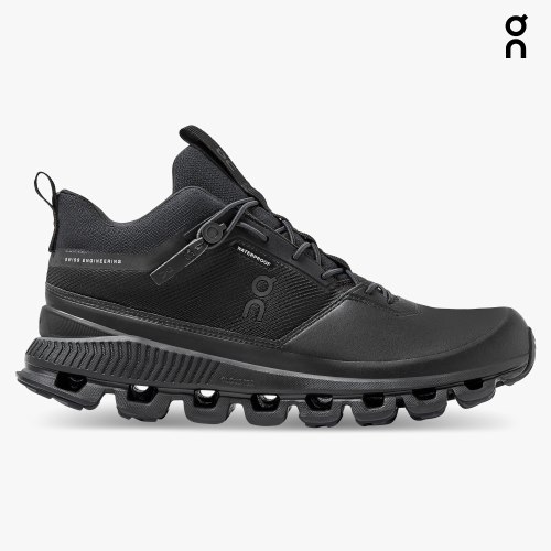 On Cloud Hi Waterproof Women's Sneakers Black | DMZ018-CA