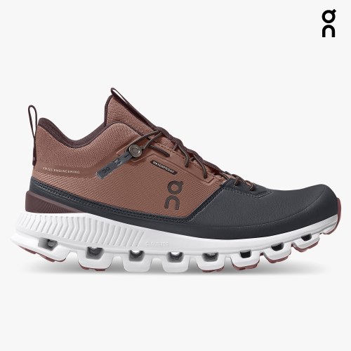 On Cloud Hi Waterproof Women's Sneakers Brown / Black | MVN197-CA