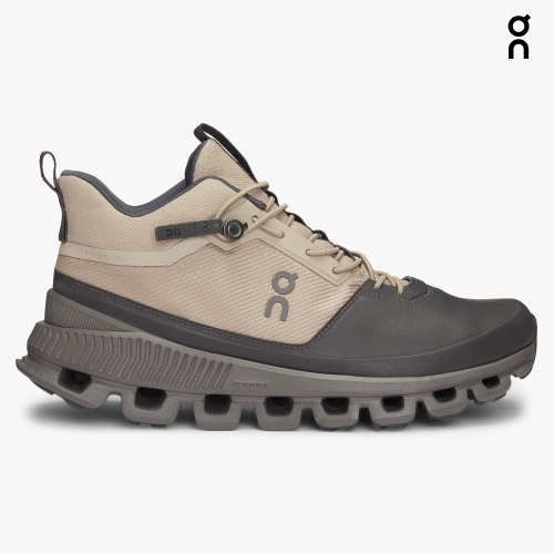 On Cloud Hi Women's Sneakers Black / Khaki | GKX917-CA