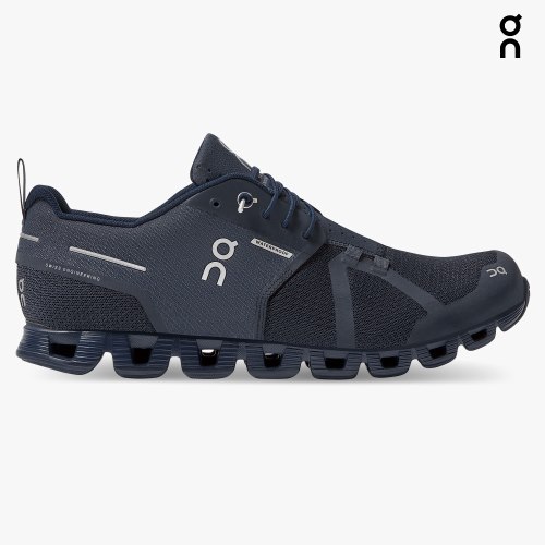 On Cloud Waterproof Men's Sneakers Navy | EXJ871-CA