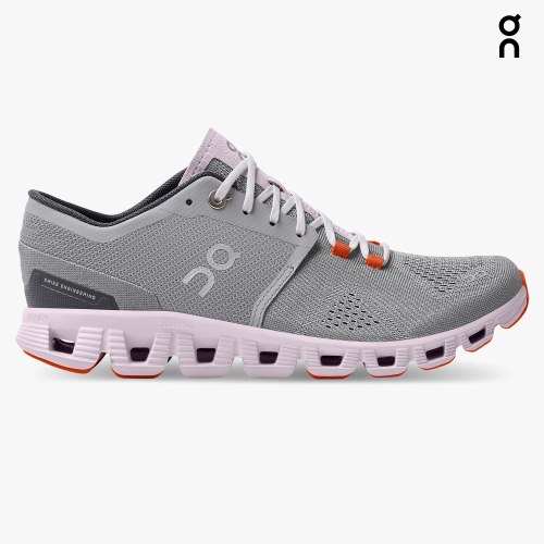 On Cloud X Women's Training Shoes Grey | KOI541-CA