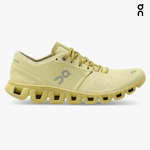 On Cloud X Women's Training Shoes Mustard | PNI936-CA