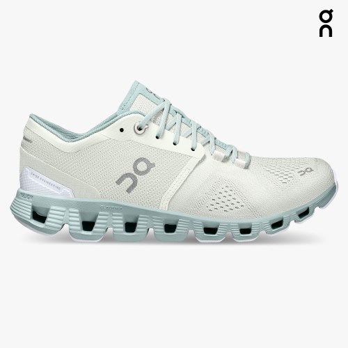 On Cloud X Women's Training Shoes Mint | UXH453-CA