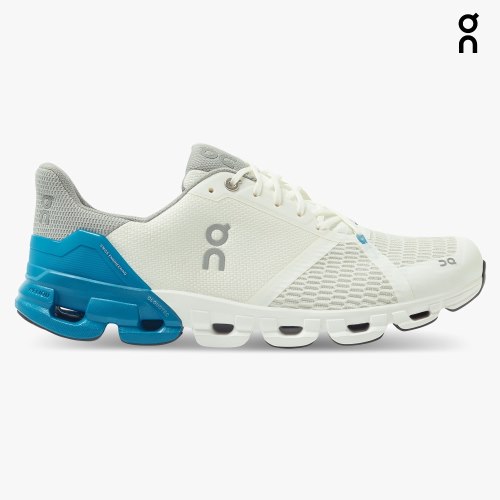 On Cloudflyer Men's Running Shoes White / Blue | IQP298-CA