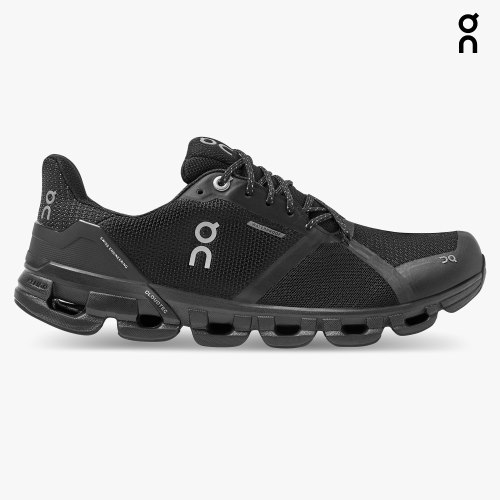 On Cloudflyer Waterproof Women's Running Shoes Black | DUH783-CA