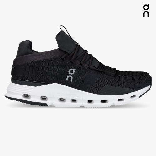 On Cloudnova Men's Sneakers Black | POD861-CA