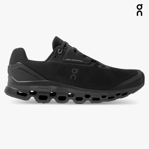 On Cloudstratus Men's Running Shoes Black | FUW027-CA