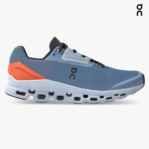 On Cloudstratus Men's Running Shoes Blue | QIU458-CA