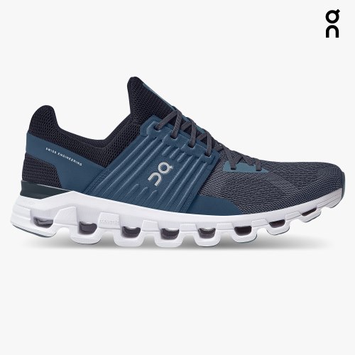 On Cloudswift Men's Running Shoes Navy | VGF938-CA